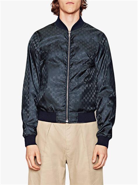 gucci reversible bomber jacket|gucci bomber jacket men's.